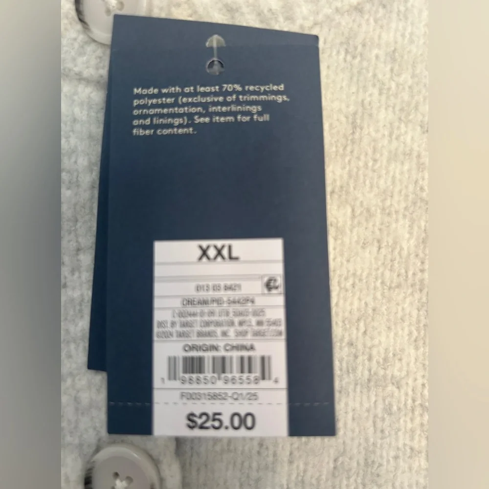 Universal Thread Light Gray Short Sleeve Button Cardigan - Picture 4 of 4